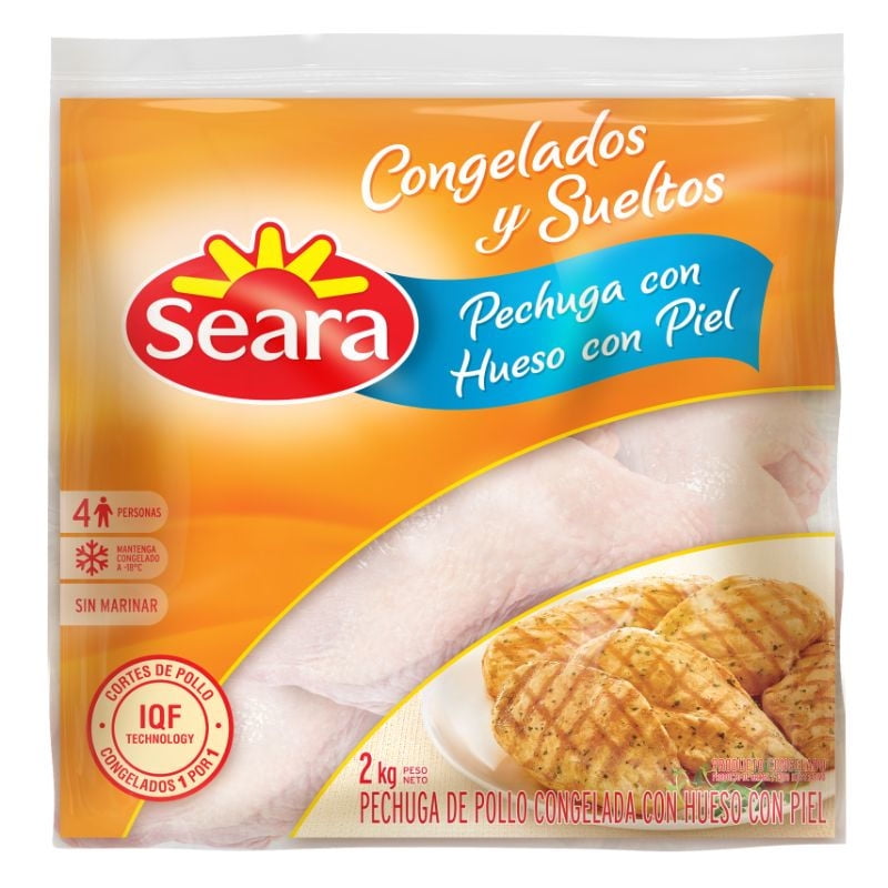 Pollo Pechuga Entera Congelada 2 kg Seara
