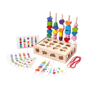 Bothyi - Juego De Juguetes De Secuenciación De Cuentas De Madera Montessori Para Niños, Niñas, Regalo De Cumpleaños