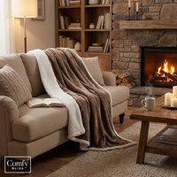 Manta Sherpa Beige 130 X 170 Cm Comfy Bliss 1 Un