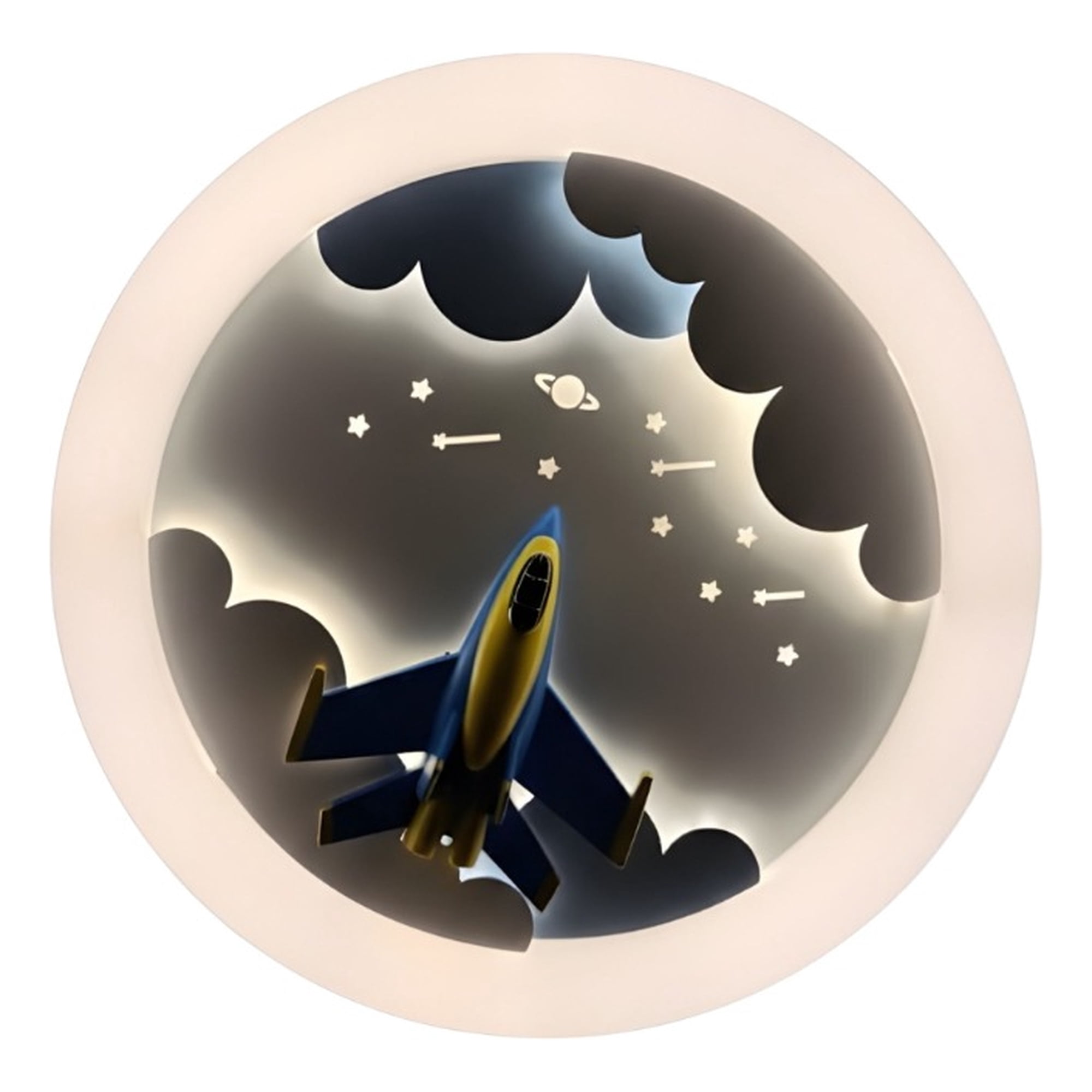 Genérico - Lámpara Techo Plafón Led Temática Espacial Avión Jhn