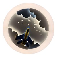 Genérico - Lámpara Techo Plafón Led Temática Espacial Avión Jhn