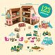 thumbnail image 3 of Set de juego Dollhouse Li'l Woodzeez Deluxe Honeysuckle Hillside, 3 of 7