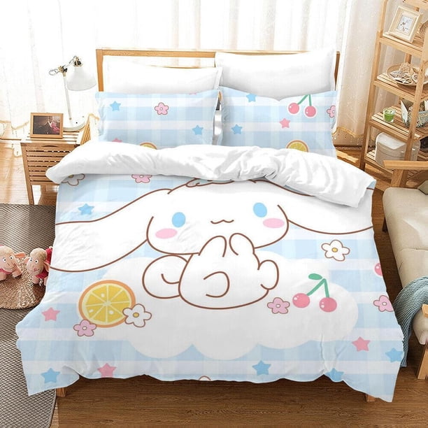 Cinnamoroll Gift 0# Quilt Duvet Cover Set Super Home Textiles 3-Piece Bedding Set