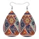 thumbnail image 1 of Bohemian Pattern Leather Earring Teardrop PU Dangle Party Earrings For Women Girls, 1 of 5
