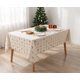 thumbnail image 1 of Mantel Navideño Rectangular 140x220 Blanco Pinos Dorados, 1 of 4