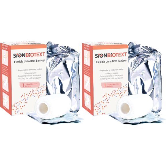 Unna Boot Bandages Sion Biotext, tela flexible con zinc, 9 cm x 9 m