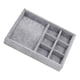 thumbnail image 2 of Caja De Bandeja De Exhibición De Joyería Apilable De Terciopelo Gris Para Rejilla De Joyería, 2 of 5