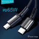 thumbnail image 2 of Cable tipo c a USB-C carga rápida 65w largo 2 metros . Negro, 2 of 3