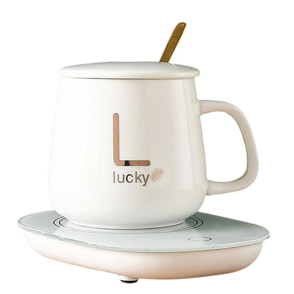 Set taza con base calentadora automática - Blanco
