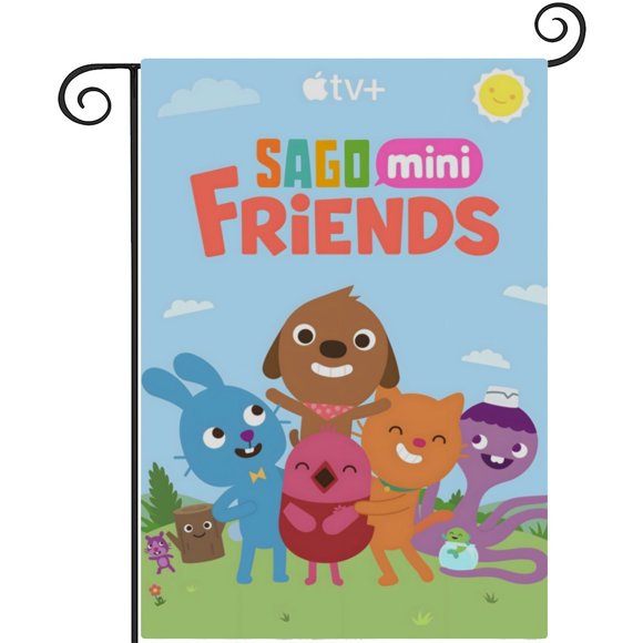 Sago Mini Friends-bandera de jardín temática. .28CM*45CM