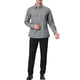 thumbnail image 2 of INSPIRE CHIC Camisas de Hombre de Cuadros de Manga Larga con Botones Abajo Camisa de Vestir 100% Algodón M Negro Blanco, 2 of 7