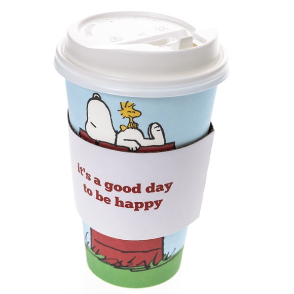 Vasos de viaje desechables Graphique Snoopy Doghouse 480 ml x12