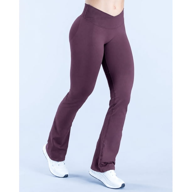Calza Flare Acampanada Para Mujer Tiro Alto Gym