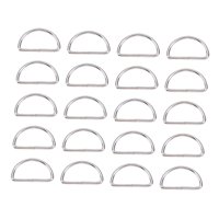 Magideal - 20 Piezas D Anillo De Anillo Hebillas Purse Purse Sujetadores Portátiles Hardware De Reemplazo Versátil Para Cinturones De Cuero Reparación De Correa 1.1 Cm