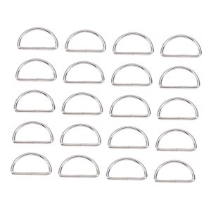 Magideal - 20 Piezas D Anillo De Anillo Hebillas Purse Purse Sujetadores Portátiles Hardware De Reemplazo Versátil Para Cinturones De Cuero Reparación De Correa 1.1 Cm