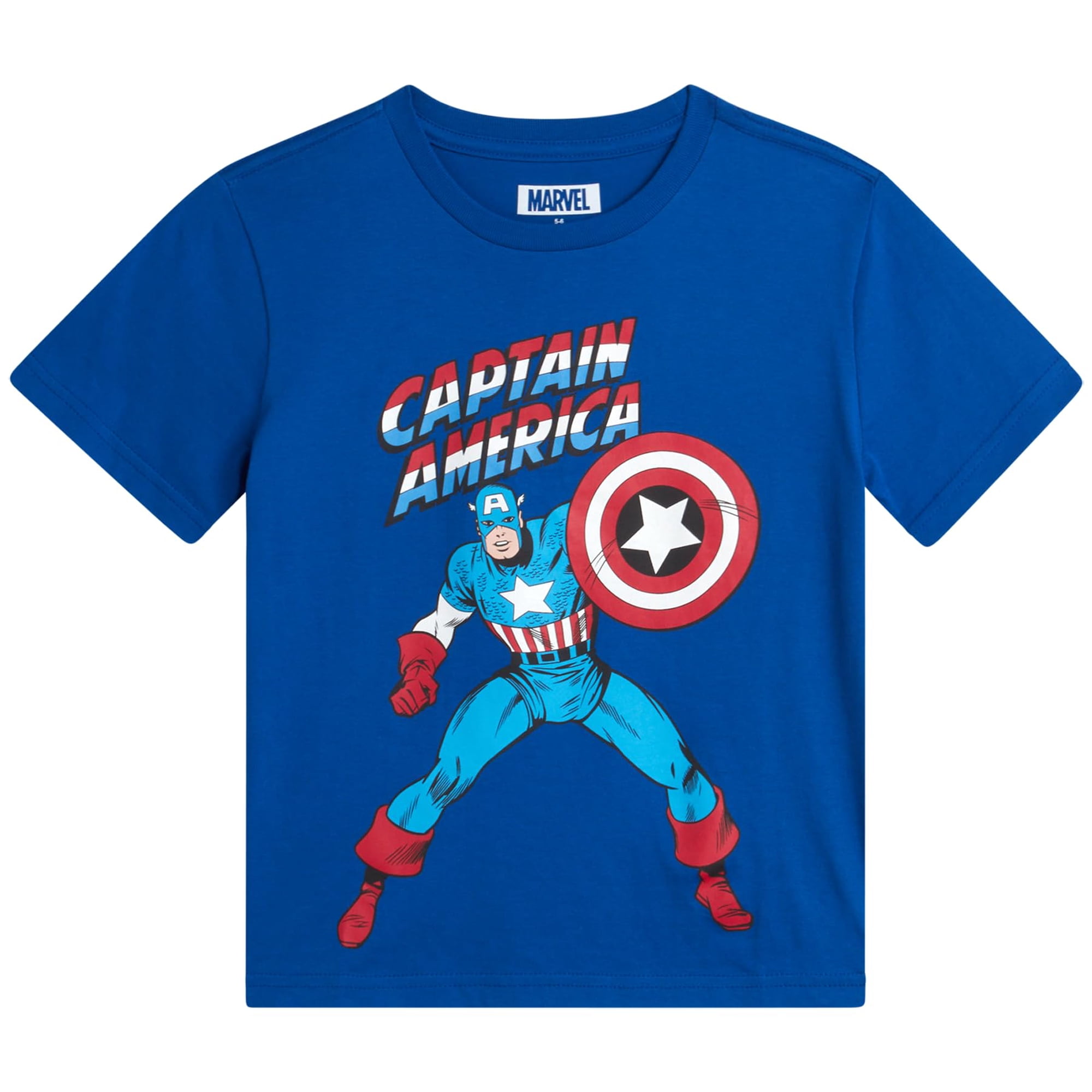 Marvel - Remera Gráfica Para Niños Capitán América Talla 10 12