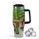 thumbnail image 1 of ¡Corre, Charlie Brown! (2) Vaso aislado de acero inoxidable con asa, diseño temático, regalo para familia, amigos y fans; incluye pajita y encaja en el portavasos estándar, 40 oz, 1 of 6