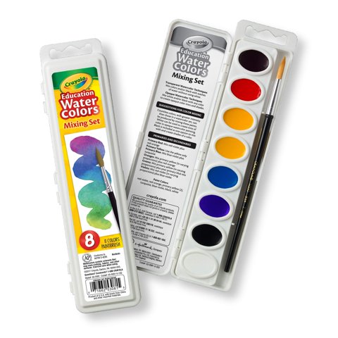 Set Para Mezclar Acuarelas Crayola Con Pincel Taklon