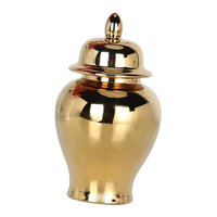 Magideal - Tarro De Jengibre De , Decoración De Jarrón De Cerámica, Tarro De Tradicional, Tarro De Almacenamiento De Té Para Tanque De Almacenami , Oro