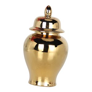 Magideal - Tarro De Jengibre De , Decoración De Jarrón De Cerámica, Tarro De Tradicional, Tarro De Almacenamiento De Té Para Tanque De Almacenami , Oro