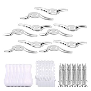 Magideal - Total De 56 Abrazaderas De Cordón Para Con Tornillos, Ganchos Generales Para Cortinas, Accesorios, Abrazaderas De Cordón Para De