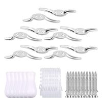 Magideal - Total De 56 Abrazaderas De Cordón Para Con Tornillos, Ganchos Generales Para Cortinas, Accesorios, Abrazaderas De Cordón Para De