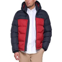 Chaqueta Acolchada Tommy Hilfiger De Nailon Rojo Y Medianoche Para Hombre, Talla Xxxl