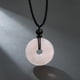 thumbnail image 1 of Handmade Braided Necklace with Natural Stone Peace Buckle - Adjustable and Stylish, 1 of 5