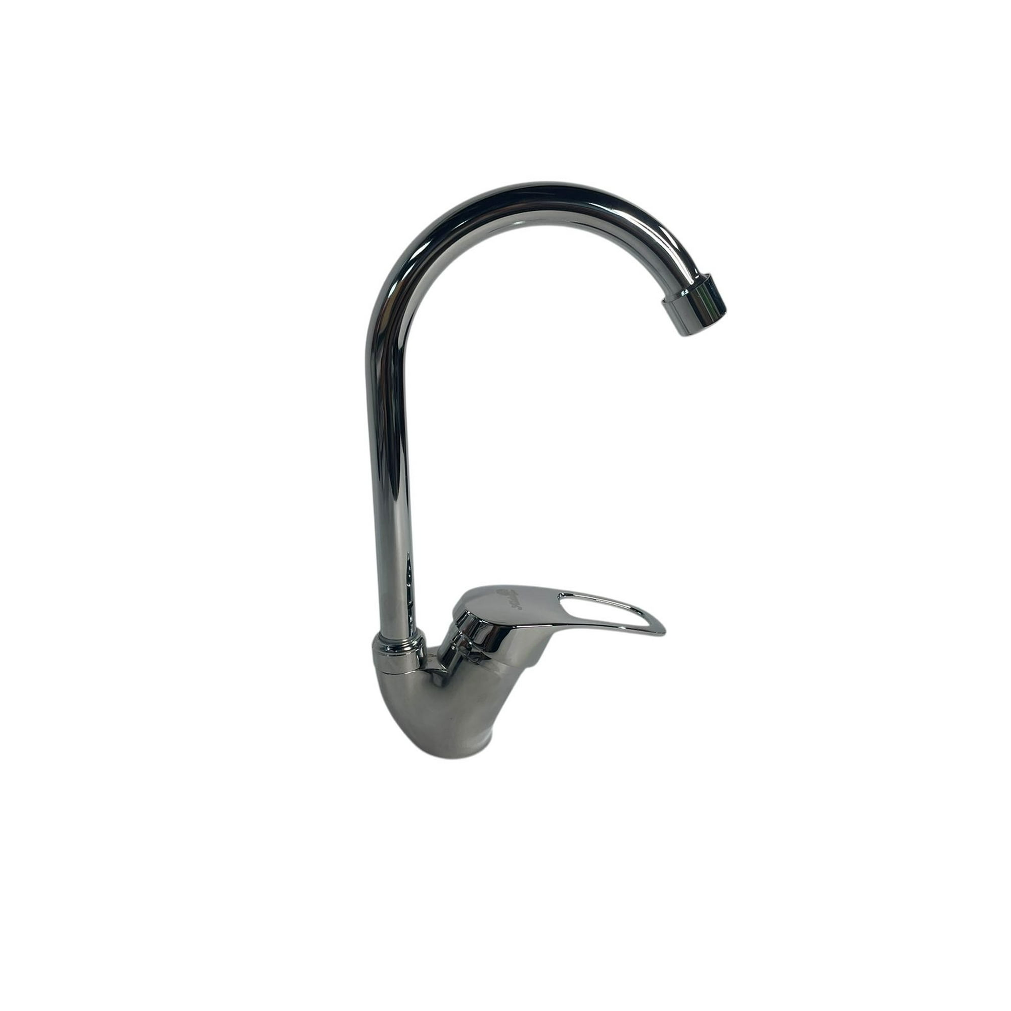 Llave Monomando Para Cocina Cisne En Acero Inoxidable Alday