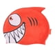 thumbnail image 1 of Forma de pescado gorra de natación gorro de trajes de baño lindo cómodo fácil de poner y apagar ropa de baño para niños para niños adolescentes niñas Rojo, 1 of 5