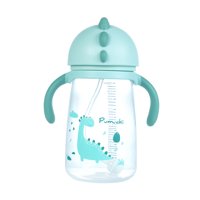 Pumucki - Vaso Con Bombilla Antiderrame Celeste