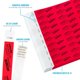 thumbnail image 2 of Pulseras Tyvek Wristco 500 Rojo Neón a prueba de manipulaciones, 2 of 8