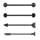 thumbnail image 2 of Aretes Con Barra Industrial De Acero Inoxidable De 4 Piezas, Negro, 2 of 5