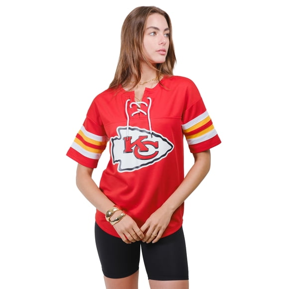 Remera de Mujer Ultra Game NFL Kansas City Chiefs con Cordones Talle L