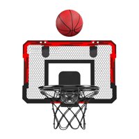 Ioensy - Accesorio De Aro De Baloncesto, Aro De Baloncesto Para Habitación De Puerta, Para Interior Y Exterior, Para Niños, Color Rojo