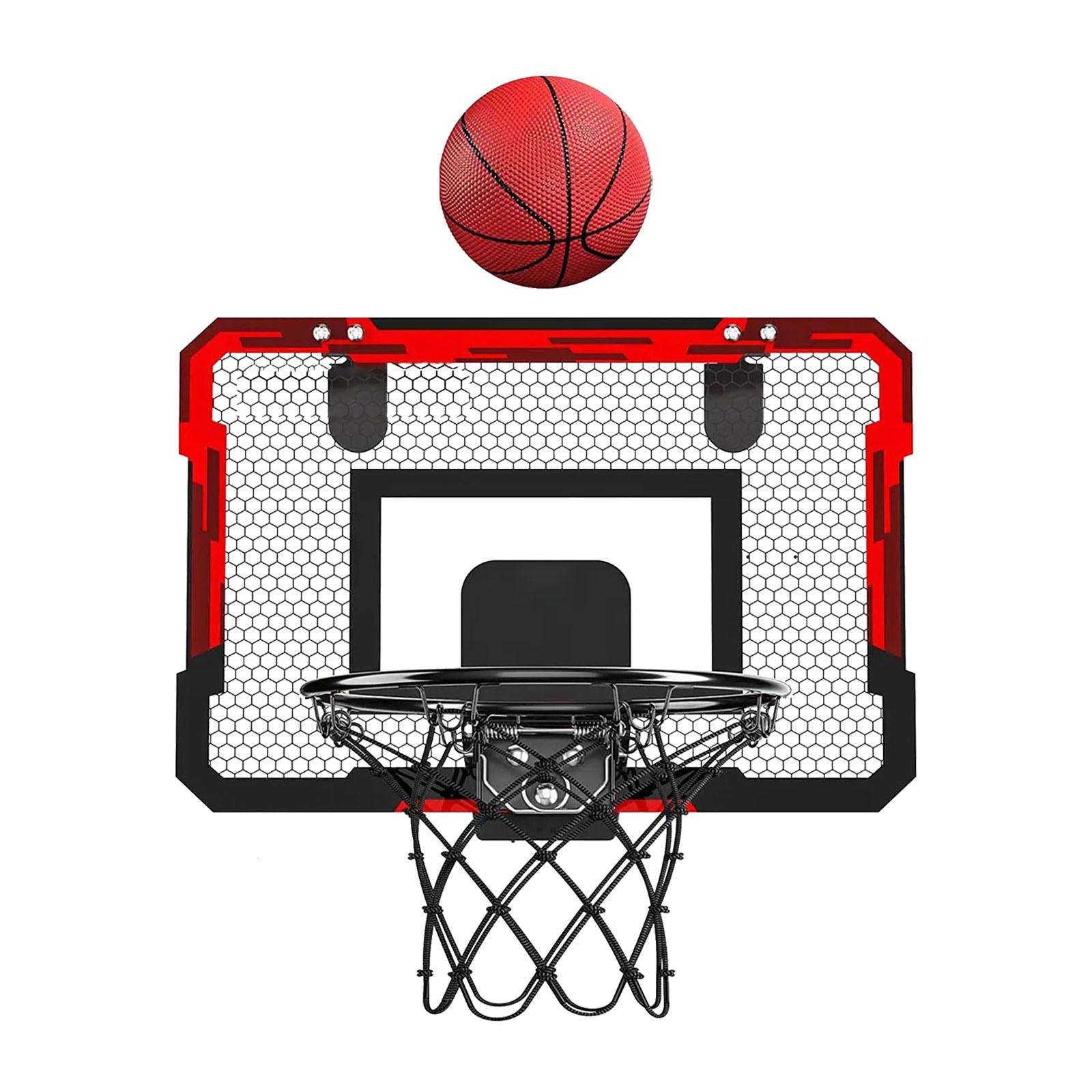 Ioensy - Accesorio De Aro De Baloncesto, Aro De Baloncesto Para Habitación De Puerta, Para Interior Y Exterior, Para Niños, Color Rojo