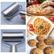 thumbnail image 3 of Rodillo de acero inoxidable para amasar masa de doble cara, ideal para hornear masa, pizza, tartas, pasteles, pastas y galletas., 3 of 8