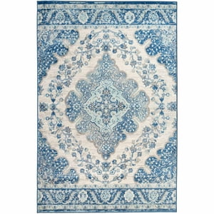Deco2Day - Alfombra Geil Bmf106B-5-Cb-5X8 - 160 X 230 Cm - Azul / Beige / Gris