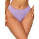 thumbnail image 1 of INSPIRE CHIC Bragas de bikini de mujer de cintura media acanaladas sin costuras de corte alto ropa interior pequeña color lila, 1 of 5