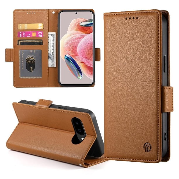 Funda Cartera Magnética con Tarjetas y Soporte para Google Pixel 10A Marrón