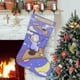 thumbnail image 1 of Harold y el Lápiz de Color Morado Tema: Calcetines de Navidad, fino lino blanco para colgar en escaleras y chimenea, decoración navideña para el hogar, regalo de Navidad.54cm×38cm, 1 of 5