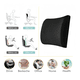 thumbnail image 3 of Cojin Con Memoria Ortopedico Belug Lumbar Sillas Asiento Automovil negro, 3 of 5