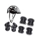thumbnail image 2 of Casco De Bicicleta Para Niños, Rodilleras, Coderas, Muñequeras, Equipo Para Deportes Al Aire Libre, Patinaje, Negro, 2 of 5