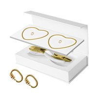 Magideal - Kit De Pulseras Permanentes De 2 Piezas Pulsera De Bricolaje De Bricolaje Está Encerrado Con Alicates De Joyas De Pulseras Para Parejas Para El Día De 1 Par De Oro