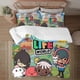 thumbnail image 1 of Juego de ropa de cama Toca Life Soft3D Printed Nordic Cover con funda nórdica y funda de edredón. Juego de 3 piezas que incluye fundas de almohada y funda. Mhine Waab, 1 of 3