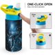 thumbnail image 4 of Alien Botella de Agua con Tapa Pop Top de Un Toque, Acero Inoxidable, a Prueba de Fugas, para Deportes, Botella Infantil azul 12 oz, 4 of 6