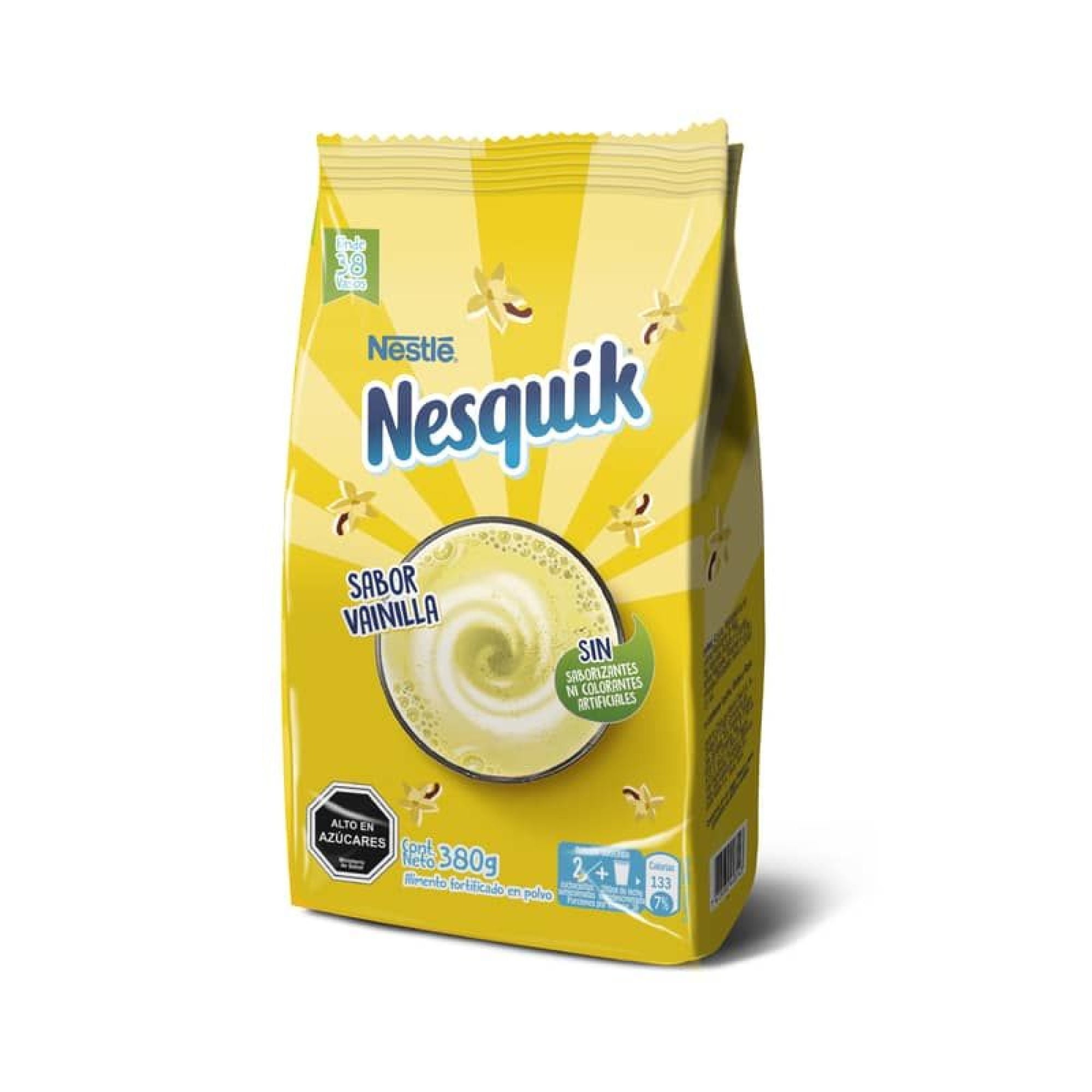 Saborizante De Leche Vainilla Bolsa Tradicional 380 g Nesquik
