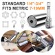thumbnail image 2 of Juego De Herramientas De Enchufe Universal Grip 7 19 Mm Con Adaptador De Taladro, 2 of 7