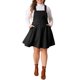 thumbnail image 2 of Agnes Orinda Vestido Pichi de Talla Grande para Mujeres con Tirantes Ajustables Casual Vintage de Imitación de Ante 1X Negro, 2 of 6