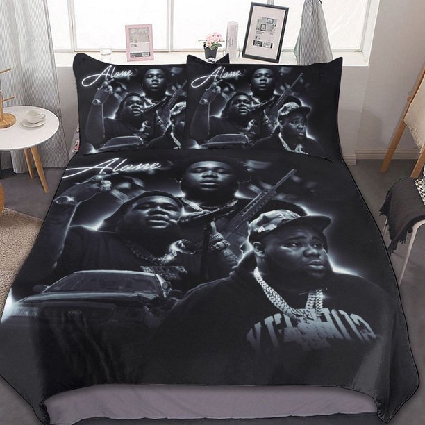 Rod Wave Alone 3 Pieces Bedding Sets Soft Comforter Sets Decor Bedroom Gifts